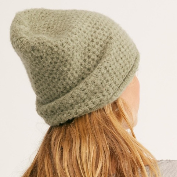 Free People DreamLand Knit Beanie in Olive - Picture 3 of 6